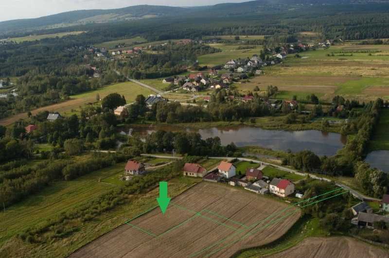 Działka budowlana w Ciekotach "za zalewem" z widokiem na Łysicę - Widok 3