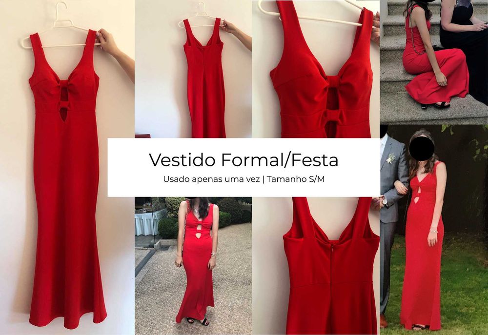 Vestido Cerimónia Vermelho (S/M)