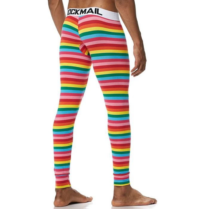 Męskie bawełniane kalesony JOCKMAIL w paski - XL