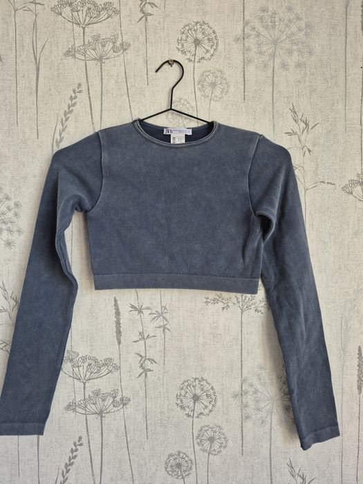 Топ укорочений з довгим рукавом ZARA