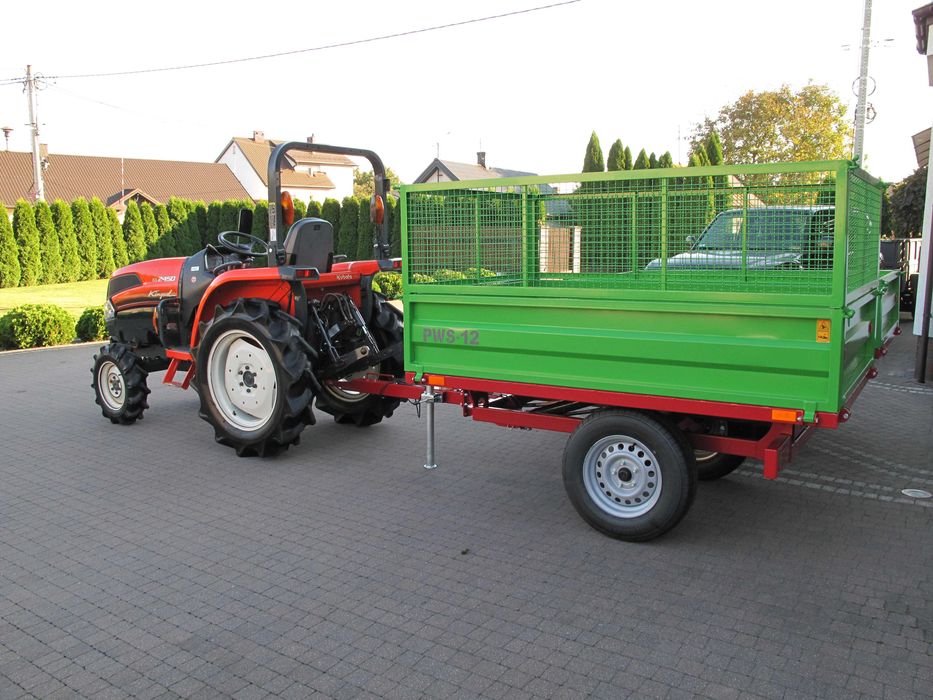 Przyczepka Wywrotka Przyczepa Mini Traktorek Kubota Yanmar Iseki Mała