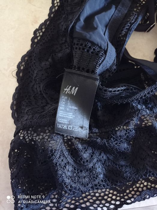 Stanik biustonosz H&M  braletka 2 sztuki koronkowy