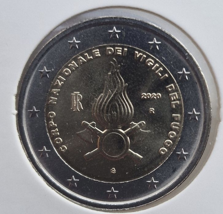 2 eur Itália 2020 bombeiros unc
