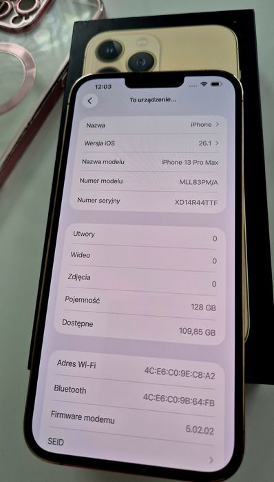 IPHONE  13 PRO MAX 128Gb/ Złoty