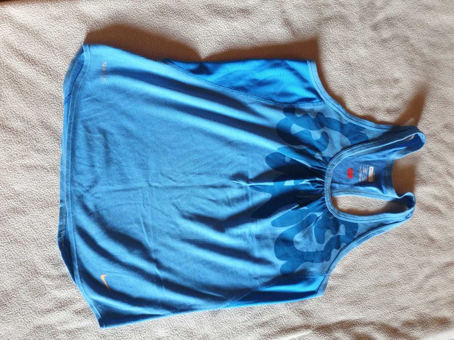 sportowa koszulka Nike na ramiączkach, niebieska