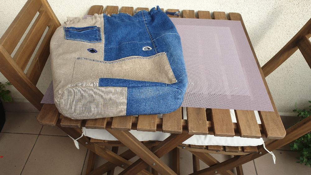 Organizer standard komin jeans patchwork boho do torby obag różne kol.