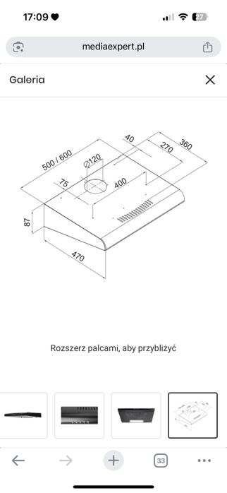 NOWY pochłaniacz okap