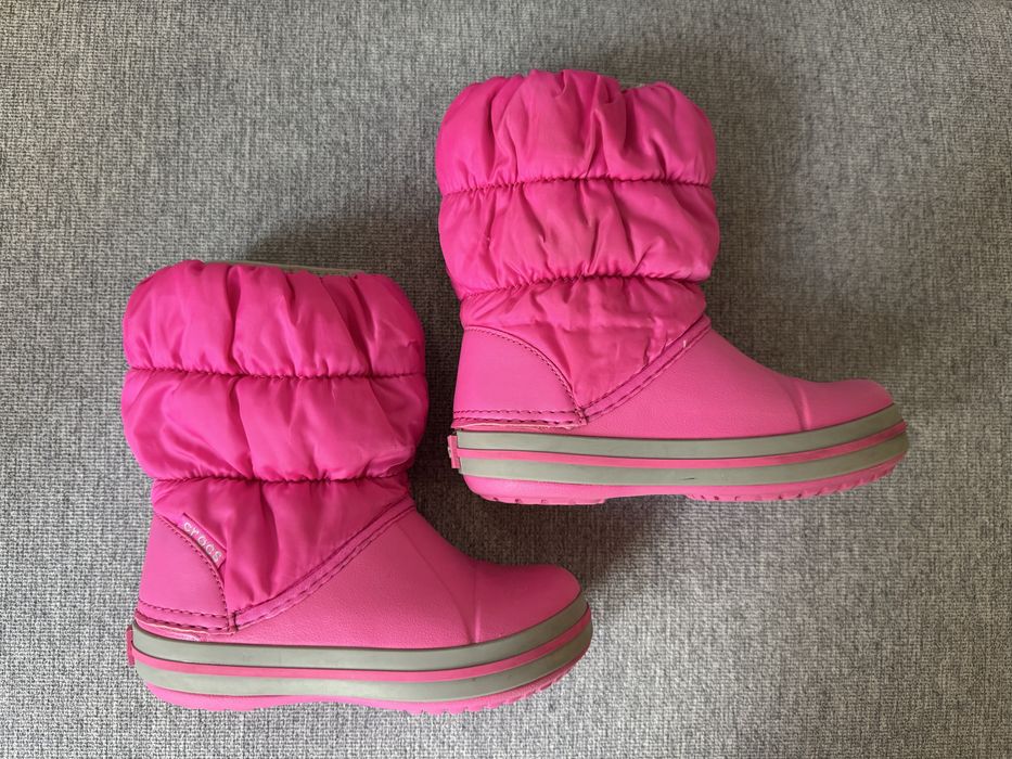 Crocs zimowe śniegowce różowe dziewczęce wodoodporne C9 rozmiar 25/26