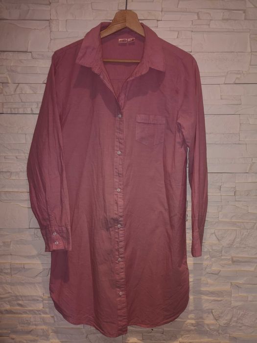 Koszula długa bawełniana S M tunika plażowa piżama