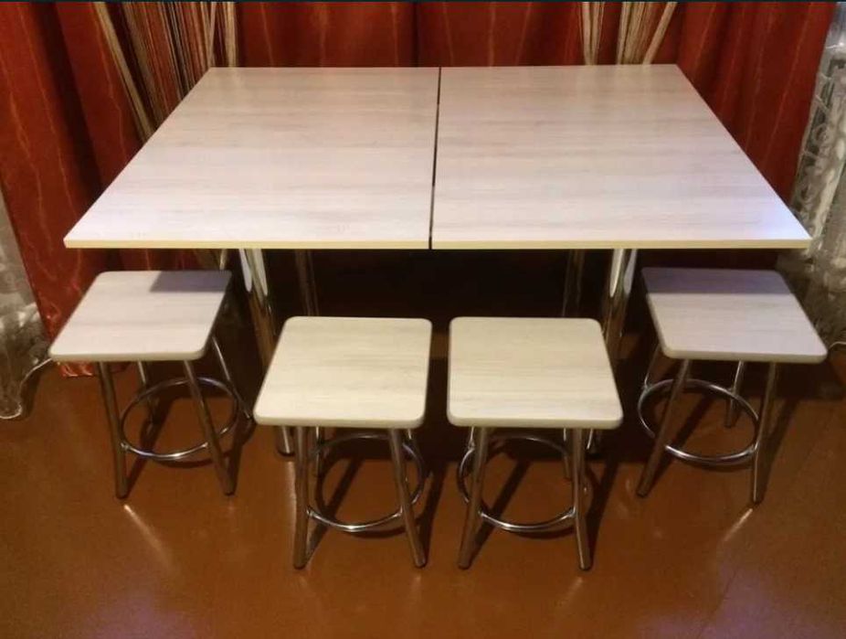 ТОП! Розкладний кухонний стіл стол кухоный роскладной металеві ніжки