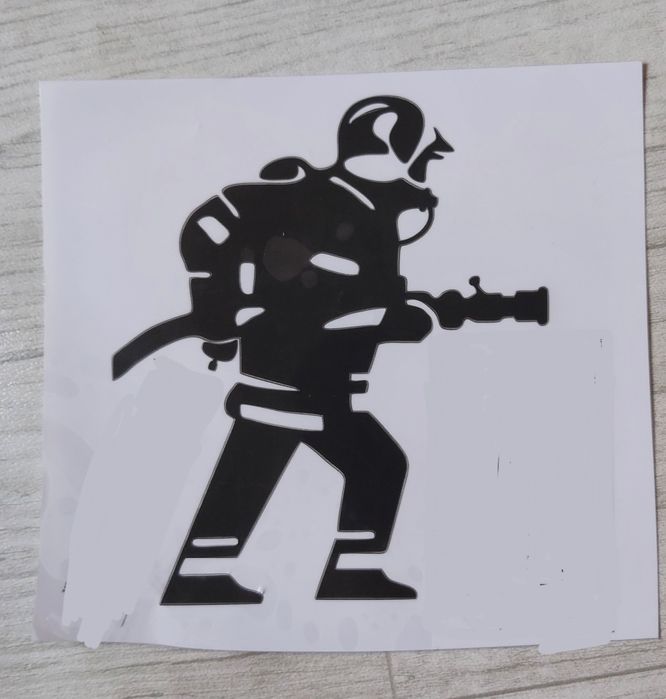 STRAŻAK - 14cm x 12cm  - naklejka na auto ścianę laptop quad kamper mo