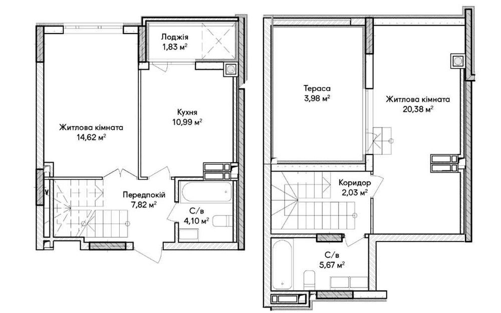 Дворівнева 2к квартира з великою терасою в Синергії! Розтермінування