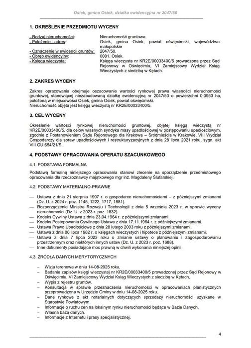 Syndyk masy upadłości ogłasza konkurs ofert na sprzedaż nieruchomości w miejscowości Osiek - Widok 4