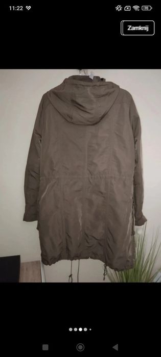 Płaszcz przeciwdeszczowy z kapturem parka Top secret 2w1  O 40