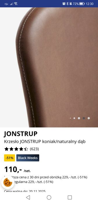 Krzesło JONSTRUP Jysk