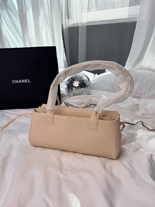 Сумка Chanel Top Handle Flap | кремова, біла