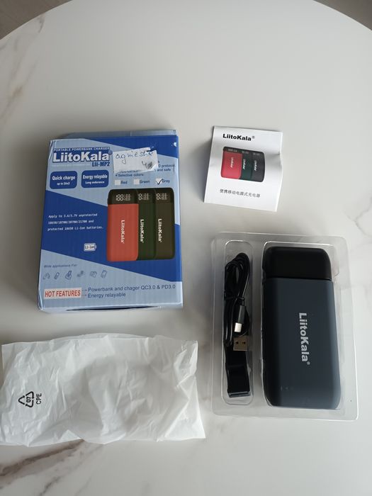 LiitoKala Lii-MP2 | Ładowarka 18650/21700 + Powerbank QC 3.0 PD 3.0