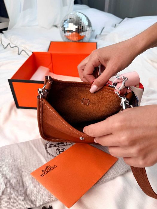 Сумка Hermes Evelyne Black, Brown