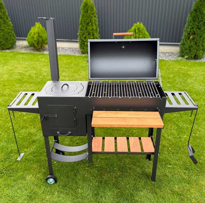 Мангал 4 мм з пічкою для казана - все для шашлику, гриля та плову