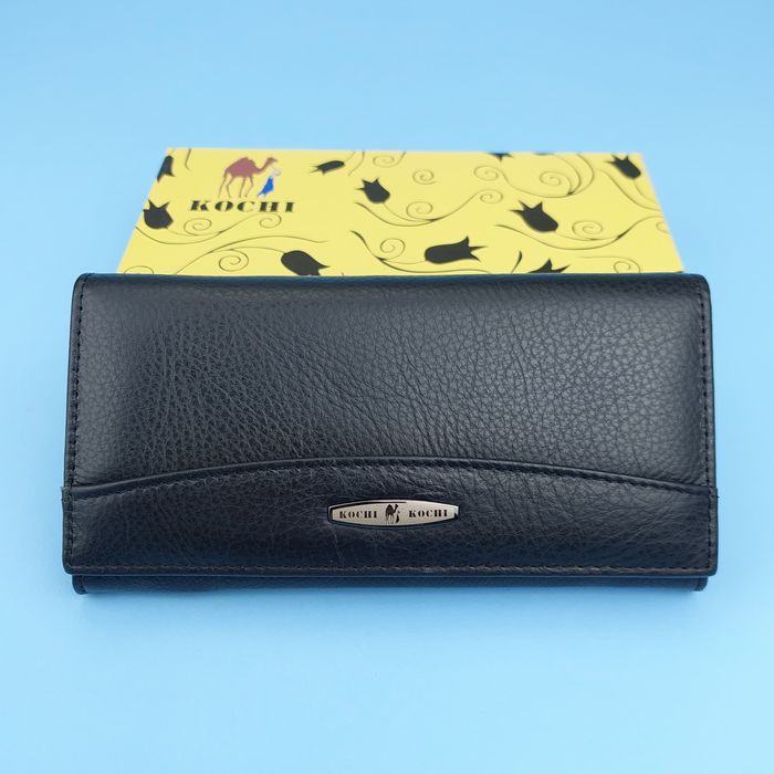 Гаманець жіночий Kochi шкіряний кошелек женский кожаный кожа черный