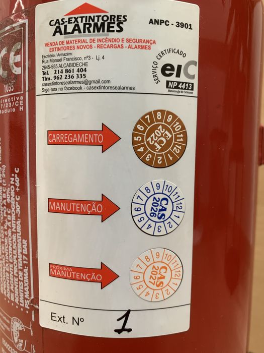 Extintor ABC 6Kg com manutenção feita