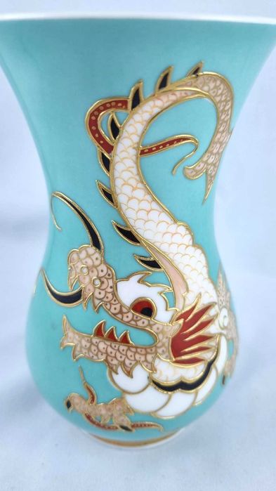 Wazon Schaubach, smok/dragon–  IDEAŁ, TURKUS, Ming
