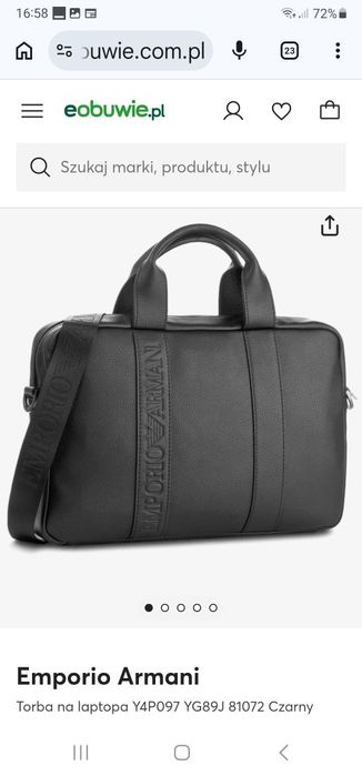 torba emporio armani Emporio Armani na laptop listonoszka