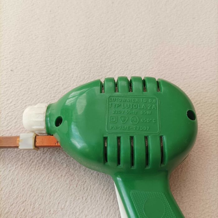 Polska lutownica transformatorowa Lutola 2A 65W TECHNIKA Łódź z PRL-u