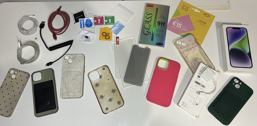 iPhone 14 128GB Lilás – Excelente + oferta Pack Acessórios