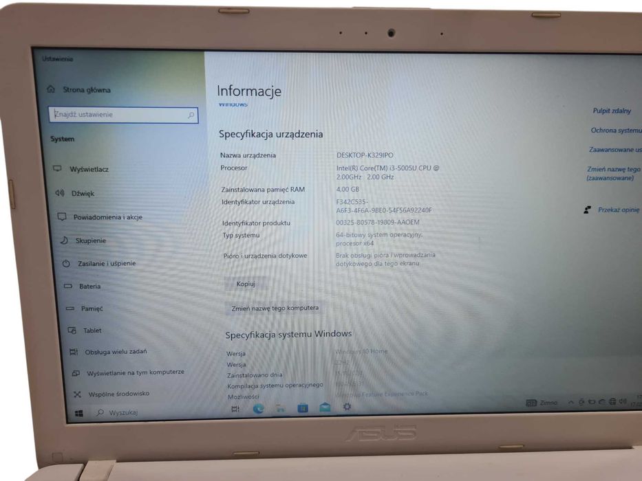 Laptop asus a540l