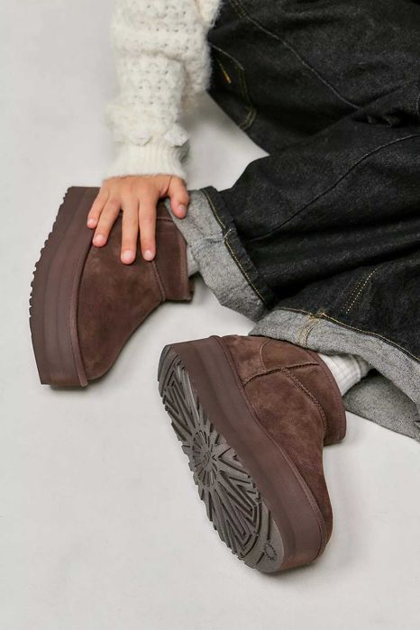 Угги/Угг/Уггі/Уги/Угі/UGG Australia Ultra Mini Platform 5 см Chocolate