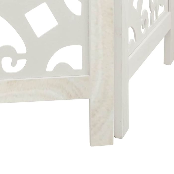 Vidaxl Parawan Pokojowy, 3-Panelowy, Biały, Lite Drewno Paulowni