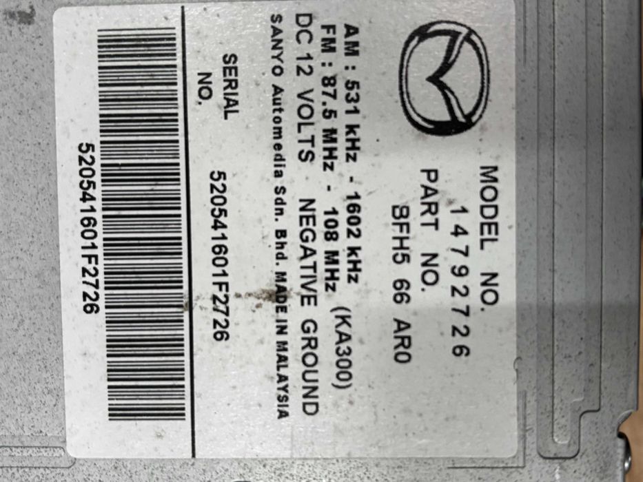 Radio Mazda 3 lift