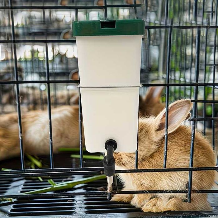 Poidła kropelkowe dla królików z zasobnikiem 1l - zestaw 10 sztuk