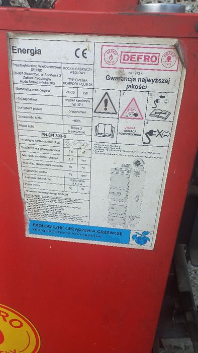 Części do pieca Defro Otpima Comfort Plus 25