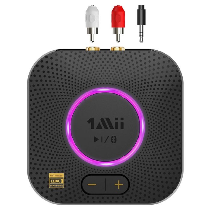 Bluetooth 5.2 Hi-Fi аудіоресивер 1Mii B06S+ (LDAC 990 kbps, aptX HD/LL, 3.5mm/RCA)