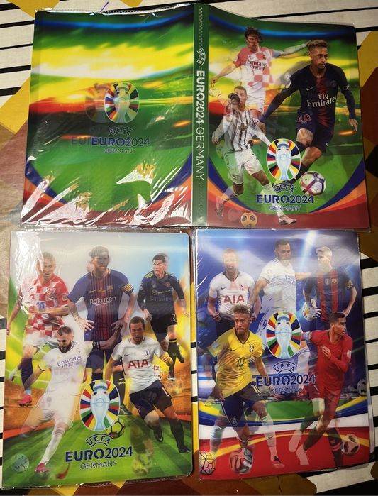 Caderneta guarda cartas jogadores futebol euro 2024