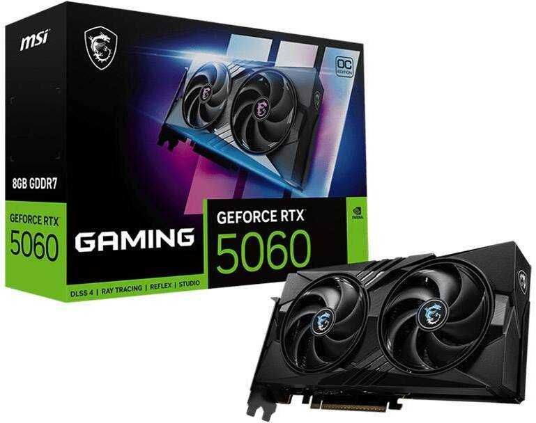 RTX 5060 8GB msi gaming oc nova