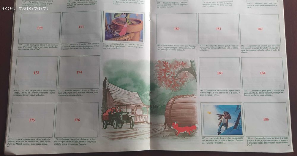 Caderneta Agência Portuguesa de Revistas / Panini "Papuça e Dentuça"