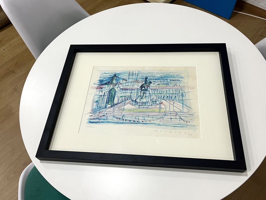 Serigrafia Carlos Botelho 1980 Terreiro do Paço Lisboa