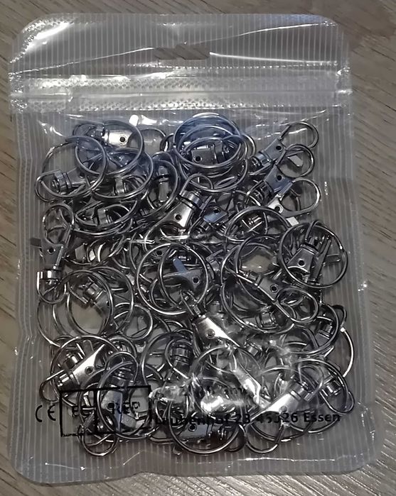 Zestaw 30 szt. karabińczyków/breloczków do tworzenia, hobby