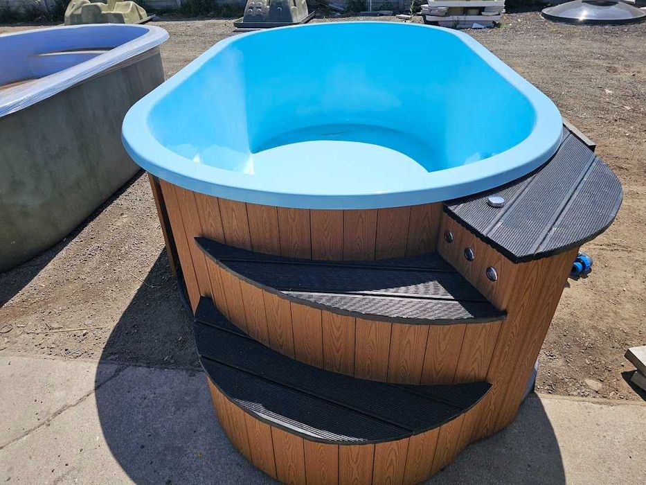 Basen wolnostojący 370x210x100 ogrodowy jacuzzi hydromasaż