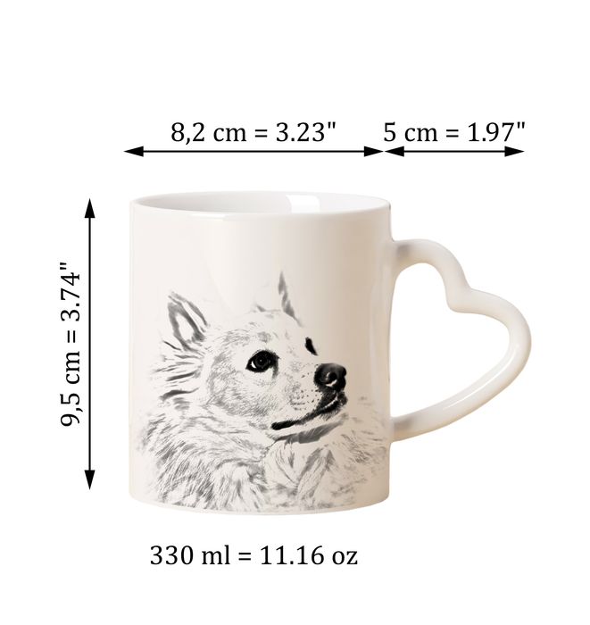 American Eskimo Dog kubek z psem good morning serce Art-Dog