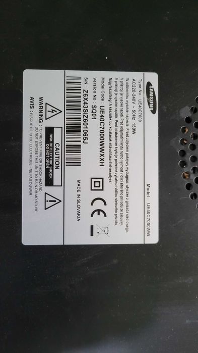 Samsung UE40C7000  zbity , na części