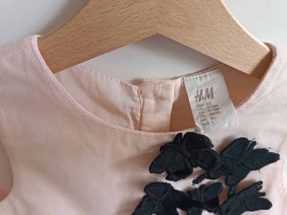 Elegancka sukienka hm r. 80 9-12 mcy