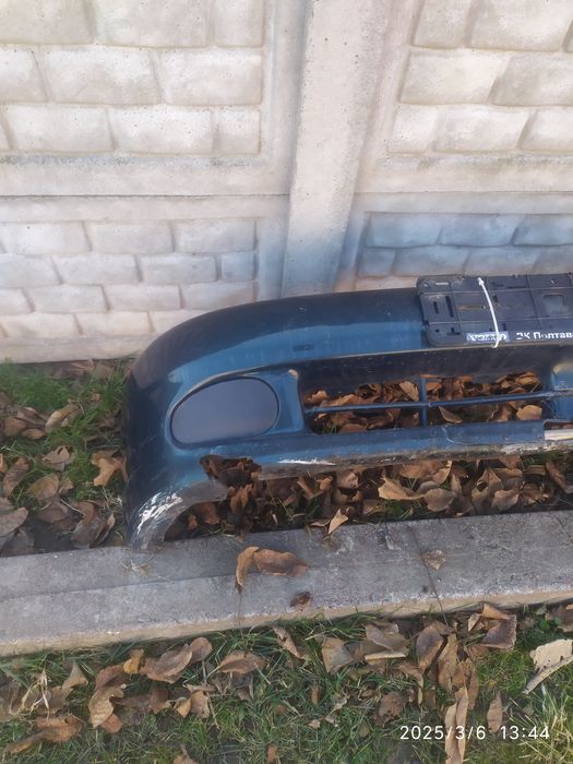 Бампер Ланос сенс з заглушками.