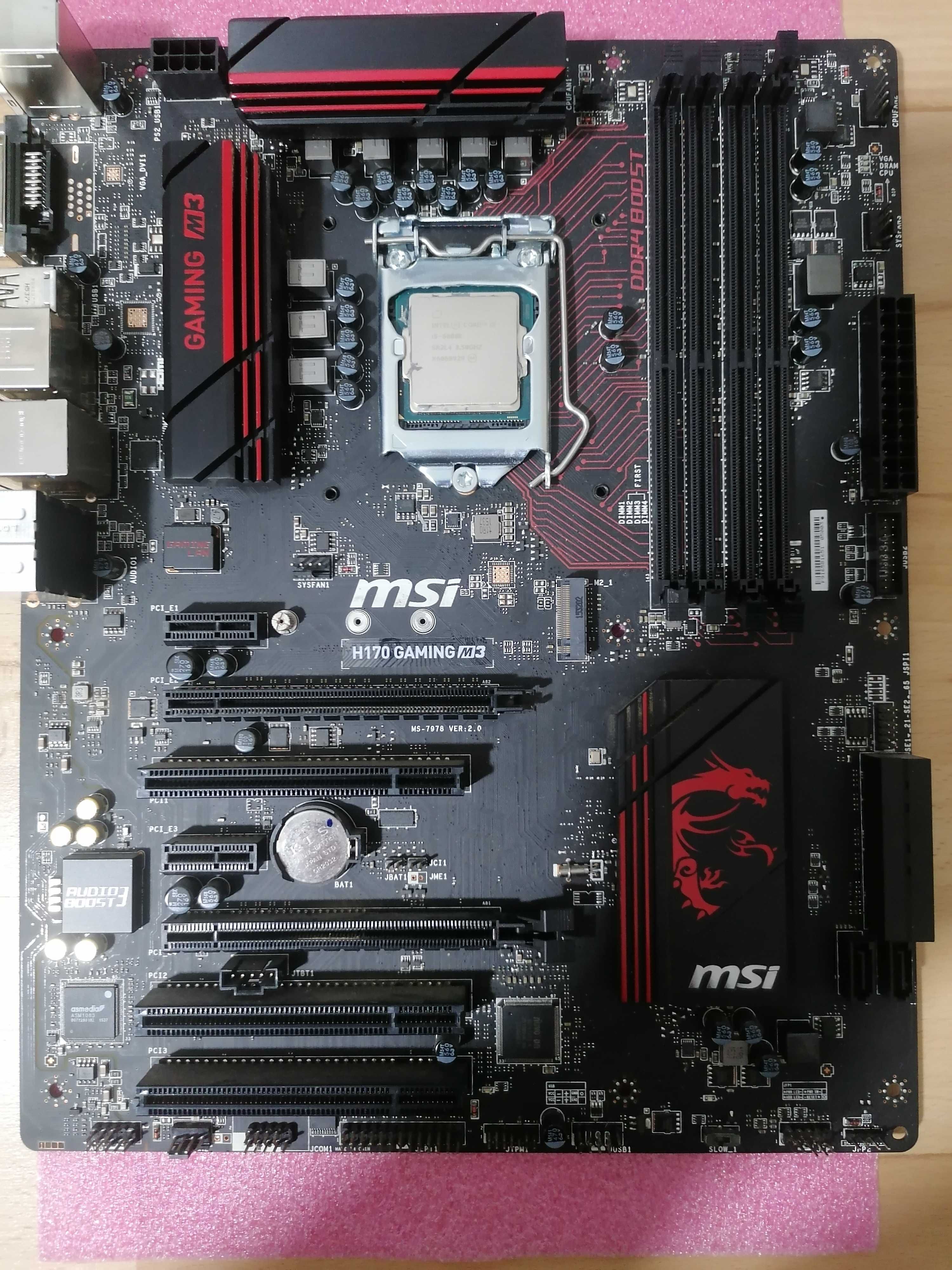 MSI H170 GAMING M3 i5 6600K 16GB DDR4 Corsair. 5 000 Olx