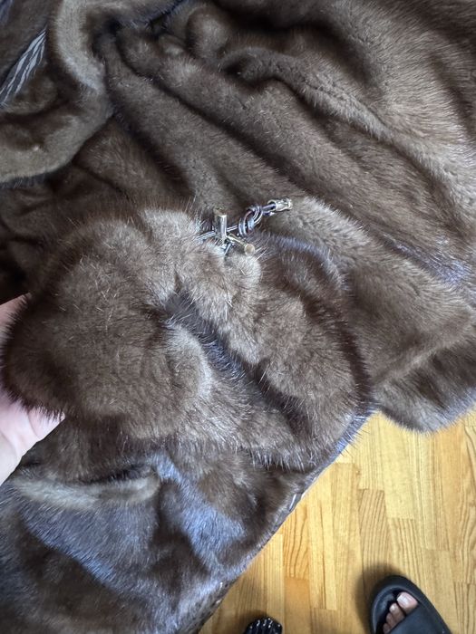 Норковий полушубок/бомбер MIDO, 48-52, 70 см, колір соболь