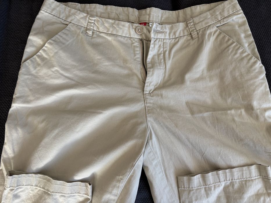 Chino, H&M, beżowe, wygodne, letnie, stan idealny