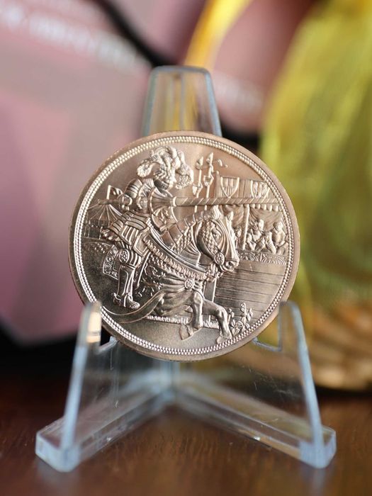 Áustria Moeda 10 € Cobre - 2019 - Com armadura e espada - Cavalaria
